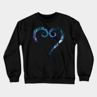 Kingdom Hearts Heart grunge galaxy Crewneck Sweatshirt